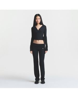 Skims Wrap Sweater - Black