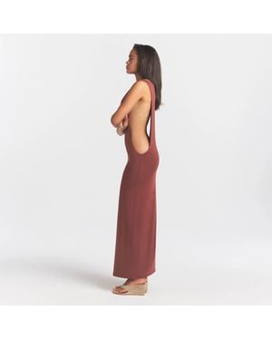 Skims Cut Out Long Dress - Red