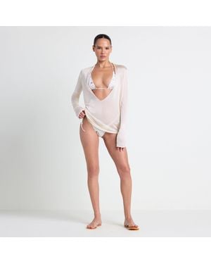 Skims Deep Plunge Top - White