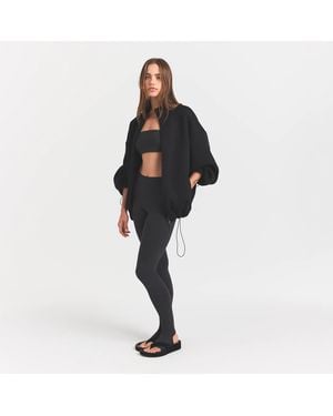 Skims Oversized Mock Neck Jacket - Black