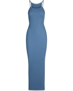 Skims Long Cami Dress - Blue