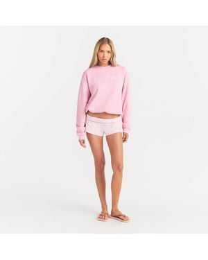 Skims Logo Classic Crewneck - Pink
