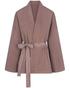 Skims Oversized Wrap Top - Brown