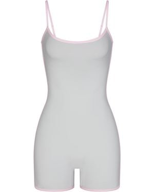 Skims Contrast Trim Onesie (Bodysuit) - Gray