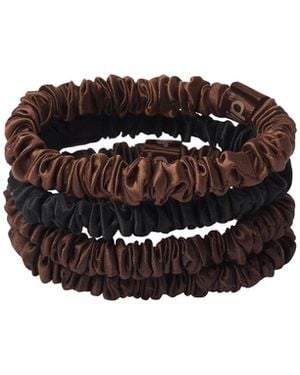 Skims Pure Silk Skinny Scrunchies 4-Pack - Black