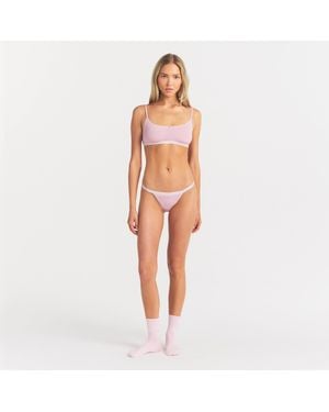 Skims Logo Picot String Bikini - Orange