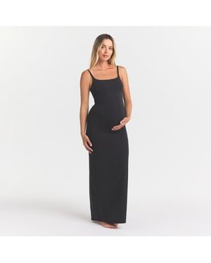Skims Maternity Long Slip Dress - Black