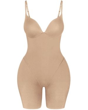 Skims Butt And Hip Enhancing Mid Thigh Bodysuit - White