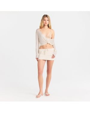 Skims Deep Plunge Top - White