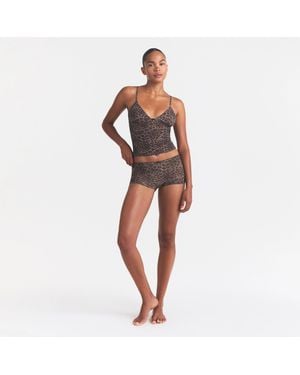 Skims Picot Cami Top And Boy Short Set - Multicolor