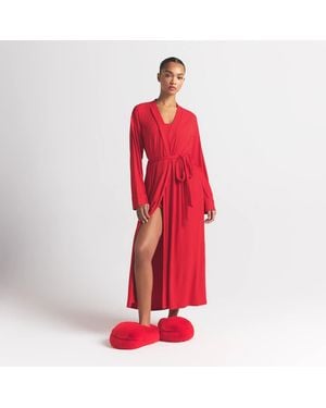 Skims Long Robe - Red