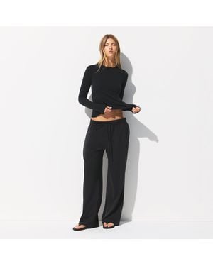Skims Wide Leg Pants - Black
