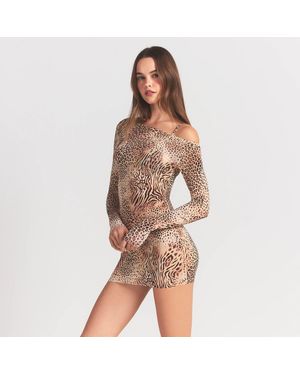 Skims Boatneck Mini Dress - Natural