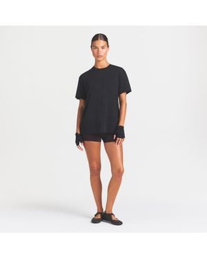 Skims Oversized Short Sleeve Top - Black