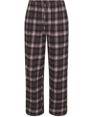 Skims Flannel Sleep Pants - Gray