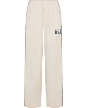 Skims Fleece Olympic Pajama Pants - White