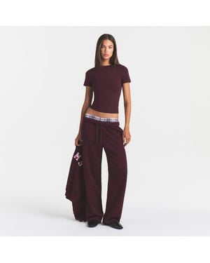 Skims Classic Straight Leg Pants - Purple
