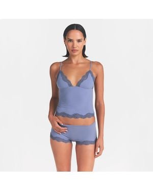 Skims Triangle Cami Top And Boy Short Set - Blue