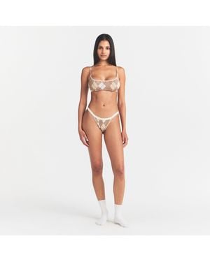 Skims Logo Picot String Bikini - Multicolor
