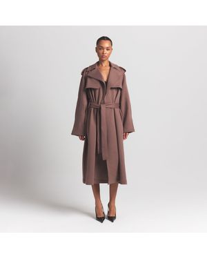 Skims Oversized Trench Coat - Brown