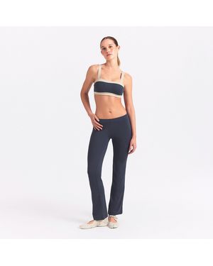 Skims Low Rise Mini Flare Pants - Blue