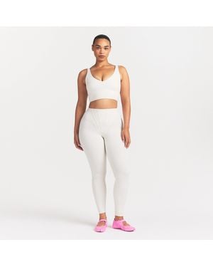 Skims V-Neck Bra Top - White