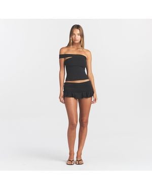 Skims Foldover Mini Skort - Black
