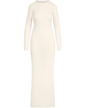 Skims Long Dress - White