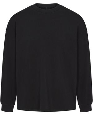 Skims Oversized Long Sleeve T-Shirt - Black