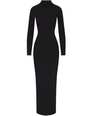 Skims Turtleneck Long Dress - Black