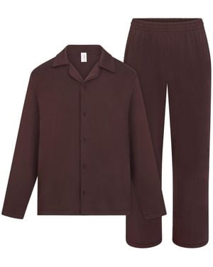 Skims Jersey Sleep Sleep Set - Brown