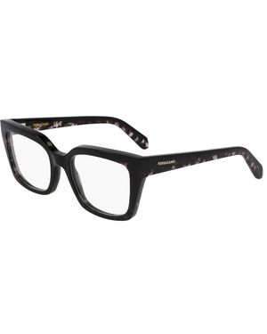 Ferragamo Sf3010 004 Optical Frames Acetate Squared Normal - Black