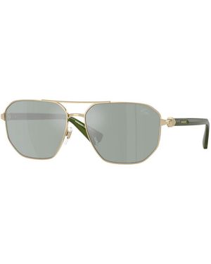 Burberry Be3166 110982 Sunglasses Metal Pilot Normal Mirror - Black