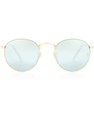 Ray-Ban Rb3447n Round Flat Lenses 001/30 Gold - Black