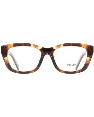 Prada Pr D11Vd 00K1O1 Optical Frames Acetate Transparent Geometric Normal - Black