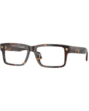 Versace Ve3391U 108 Optical Frames Acetate Transparent Squared Normal - Black