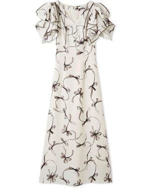 SNIDEL Sustainable Ribbon Print Dress - Multicolor