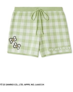 SNIDEL [My Melody] Jacquard Knit Shorts - Green
