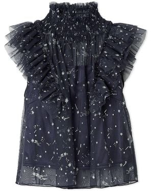 SNIDEL [Chacott] Tulle Blouse - Blue