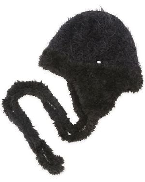 SNIDEL Earflap Knit Cap - Black