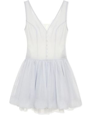 SNIDEL Airy Sheer Tunic Dress - White