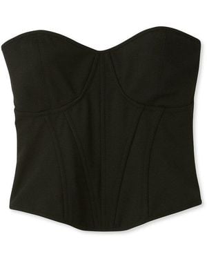SNIDEL Knit Corset Tops - Black