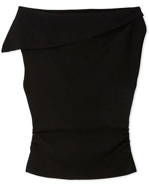 SNIDEL Asymmetrical Knit Pullover - Black
