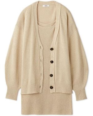 SNIDEL Mini Knit Set Dress - Natural