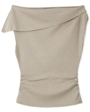 SNIDEL Asymmetrical Knit Pullover - Gray