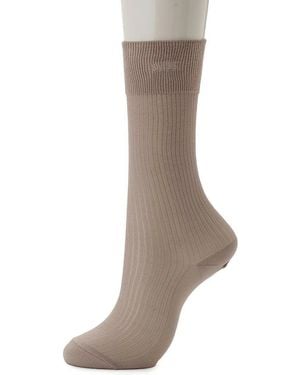 SNIDEL Sheer Rib Socks - Gray