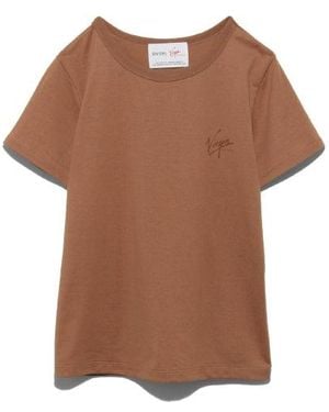 SNIDEL Ft.Virgin Records Relaxed Tee Top - Brown