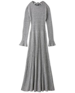 SNIDEL Backless Maxi Knit Dress - Gray