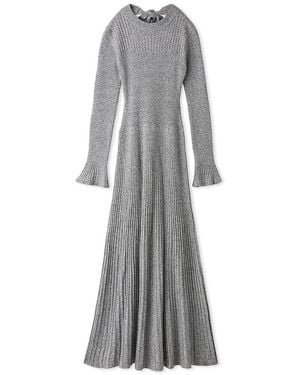 SNIDEL Backless Maxi Knit Dress - Gray