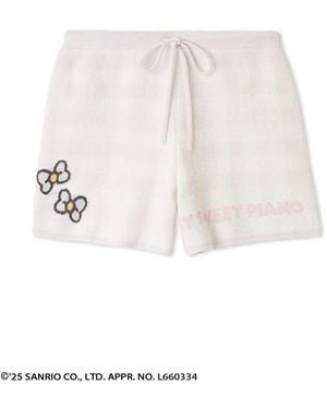 SNIDEL [My Melody] Jacquard Knit Shorts - White